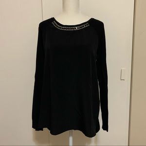 CALVIN KLEIN Beaded Long Sleeve Top